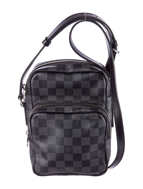 louis vuitton black checkered bag|black louis vuitton side bag.